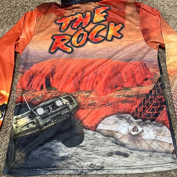 OZ Fishing Shirts “The Rock” Men’s Medium Long Sleeve All Over Graphic Print - Picture 3 of 9